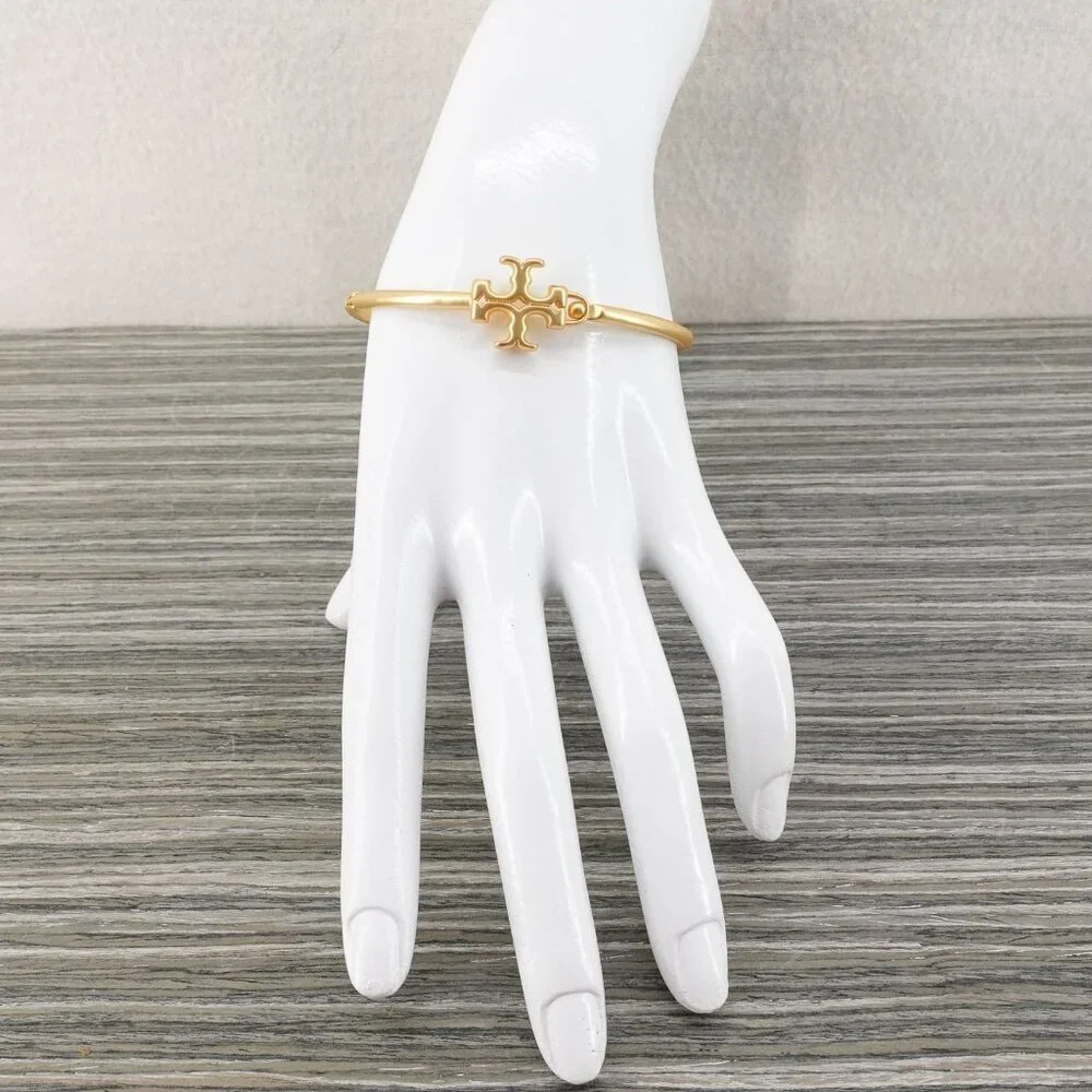 Tory Burch Gold Logo Bangle Bracelet